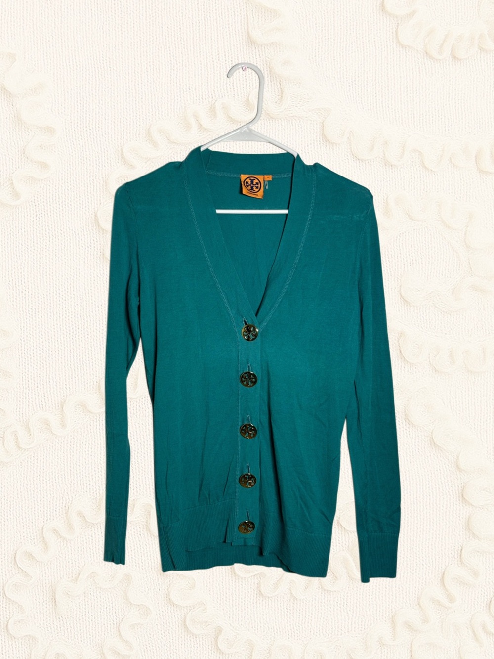 Tory Burch Simone Cardigan Green Size Small